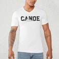Canoe Canoeing Vintage Canoe Raglan Baseball Tee Men's V-Neck T-Shirt