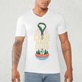 Canoe Hair Club Paddling Retro Comfort Colors Crop Top Men's V-Neck T-Shirt