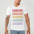 Canoeing Raglan Baseball Tee Men's V-Neck T-Shirt