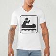 Cool Outdoor Water Sport Canoe Raglan Baseball Tee Men's V-Neck T-Shirt