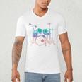 Drum Kit Drummer Graphic Men's V-Neck T-Shirt