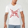 Drum Kit Percussion For Drummer Percussionist Musician Sweatshirt Men's V-Neck T-Shirt Drum Kit Percussion For Drummer Percussionist Musician Sweatshirt Men's V-Neck T-Shirt