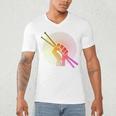 Drummer Drumsticks Fist Drum Kit Sweatshirt Men's V-Neck T-Shirt