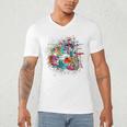 Drums Pop Art Drummer Drum Kit Men's V-Neck T-Shirt