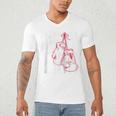 Fighter Gloves Muay Thai Raglan Baseball Tee Men's V-Neck T-Shirt