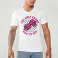 This Girl Knows How To Box Muay Thai Kickboxer Fan Boxing Men's V-Neck T-Shirt