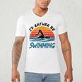 I'd Rather Be Swimming Retro Swim Swimmer Men's V-Neck T-Shirt I'd Rather Be Swimming Retro Swim Swimmer Men's V-Neck T-Shirt