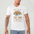 Kayak Kayak Vintage Mountains Canoe Kayak Raglan Baseball Tee Men's V-Neck T-Shirt