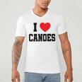 I Love Canoes Men's V-Neck T-Shirt I Love Canoes Men's V-Neck T-Shirt