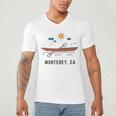 Monterey California Kayak Canoe Paddling Outdoor Men's V-Neck T-Shirt Monterey California Kayak Canoe Paddling Outdoor Men's V-Neck T-Shirt
