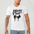 Muay Thai Boxing Martial Arts Fighter Men's V-Neck T-Shirt