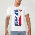 Muay Thai Fighter Retro Kickboxing MMA Training Men's V-Neck T-Shirt