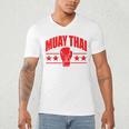 Muay Thai For Men Women Kids Mixed Martial Arts Raglan Baseball Tee Men's V-Neck T-Shirt