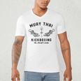 Muay Thai Twin Tigers MMA Warrior Fight Men's V-Neck T-Shirt