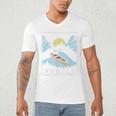 Paddle Retro Style Canoe & Outdoors Simple Canoeing Graphic Men's V-Neck T-Shirt Paddle Retro Style Canoe & Outdoors Simple Canoeing Graphic Men's V-Neck T-Shirt