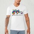 Peace Love Swim Tie Dye Swimmer Swimming Summer Trip Men's V-Neck T-Shirt