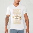 Sticky Hands Steady Mind Muay Thai Boxing Men's V-Neck T-Shirt