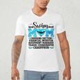 Swim Mom Definition Swimming Mother Of A Swimmer Mom Men's V-Neck T-Shirt