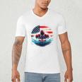 Swimming United States American Swimming Apparel Swimming Men's V-Neck T-Shirt Swimming United States American Swimming Apparel Swimming Men's V-Neck T-Shirt