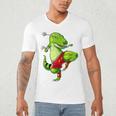 T-Rex Dinosaur Muay Thai Boxing Karate Martial Arts Kung Fu Men's V-Neck T-Shirt