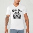 Thai Boxing Muay Thai Boxer Men's V-Neck T-Shirt Thai Boxing Muay Thai Boxer Men's V-Neck T-Shirt
