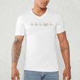 Vintage Drum Kit Heartbeat Graphic For Drummers Men's V-Neck T-Shirt Vintage Drum Kit Heartbeat Graphic For Drummers Men's V-Neck T-Shirt
