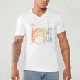 Vintage Drummer Drum Kit Men's V-Neck T-Shirt
