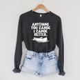Anything You Canoe I Canoe Better Raglan Baseball Tee Raglan Sleeve Sweatshirt Dark Grey Heather