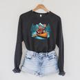 Canoe Art For Men Women Canoeing Canoe Kayak Lover Raglan Sleeve Sweatshirt Dark Grey Heather
