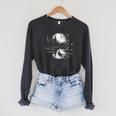 Canoe Canadian Canoeists Nature Canoe Raglan Sleeve Sweatshirt Dark Grey Heather