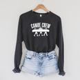 Canoe Crew Canoeing Comfort Colors Crop Top Raglan Sleeve Sweatshirt Dark Grey Heather