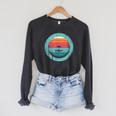 Canoe Sunset Raglan Sleeve Sweatshirt Dark Grey Heather