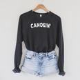 Canoein' Raglan Sleeve Sweatshirt Dark Grey Heather