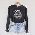 Canoeing Canoe Raglan Sleeve Sweatshirt Dark Grey Heather