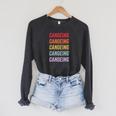Canoeing Sweatshirt Raglan Sleeve Sweatshirt Dark Grey Heather