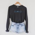 Cool Kayaking Heartbeat Canoe Boating Kayaks Outdoor Sport Raglan Sleeve Sweatshirt Dark Grey Heather