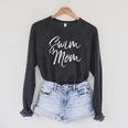 Cute Swimming Mom Mother's Day For Swimmers Swim Mom Raglan Sleeve Sweatshirt Dark Grey Heather Cute Swimming Mom Mother's Day For Swimmers Swim Mom Raglan Sleeve Sweatshirt Dark Grey Heather