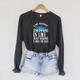 A Day Without Swimming Is Like Swimming Swimmer T-Shirt Raglan Sleeve Sweatshirt Dark Grey Heather A Day Without Swimming Is Like Swimming Swimmer T-Shirt Raglan Sleeve Sweatshirt Dark Grey Heather