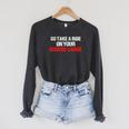 Douche Canoe Vulgar Profanity T-Shirt Raglan Sleeve Sweatshirt Dark Grey Heather