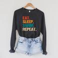 Eat Sleep Swim Repeat Pool Swimmer Water Polo Swimming Raglan Sleeve Sweatshirt Dark Grey Heather Eat Sleep Swim Repeat Pool Swimmer Water Polo Swimming Raglan Sleeve Sweatshirt Dark Grey Heather