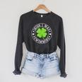 Irish I Was Swimming Shamrock St Patrick's Day Swimmer Raglan Sleeve Sweatshirt Dark Grey Heather Irish I Was Swimming Shamrock St Patrick's Day Swimmer Raglan Sleeve Sweatshirt Dark Grey Heather