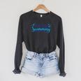 Just Keep Swimming I Love Swimming Raglan Sleeve Sweatshirt Dark Grey Heather Just Keep Swimming I Love Swimming Raglan Sleeve Sweatshirt Dark Grey Heather