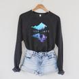 Kayak Kayak Vintage Mountains Canoe Kayak Raglan Sleeve Sweatshirt Dark Grey Heather