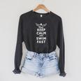 Keep Calm And Swim Fast Butterfly Swimming T-Shirt Raglan Sleeve Sweatshirt Dark Grey Heather Keep Calm And Swim Fast Butterfly Swimming T-Shirt Raglan Sleeve Sweatshirt Dark Grey Heather