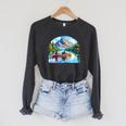 Lake Canoeing Canoe Raglan Sleeve Sweatshirt Dark Grey Heather Lake Canoeing Canoe Raglan Sleeve Sweatshirt Dark Grey Heather