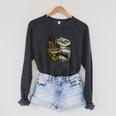 Lakeside Canoe Cabin Escape Scene Raglan Sleeve Sweatshirt Dark Grey Heather Lakeside Canoe Cabin Escape Scene Raglan Sleeve Sweatshirt Dark Grey Heather
