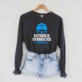 Oxygen Is Overrated Swimming Swim Raglan Sleeve Sweatshirt Dark Grey Heather Oxygen Is Overrated Swimming Swim Raglan Sleeve Sweatshirt Dark Grey Heather