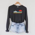 Paddling Canoe Retro Vintage For Canoeists And Paddle Raglan Sleeve Sweatshirt Dark Grey Heather