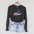 Patriotic American Flag Floating USA Swimming Team Raglan Sleeve Sweatshirt Dark Grey Heather Patriotic American Flag Floating USA Swimming Team Raglan Sleeve Sweatshirt Dark Grey Heather