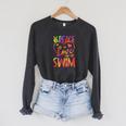 Peace Love Swim Swimming Tie Dye Swimmer Swimming Swim Team Raglan Sleeve Sweatshirt Dark Grey Heather Peace Love Swim Swimming Tie Dye Swimmer Swimming Swim Team Raglan Sleeve Sweatshirt Dark Grey Heather